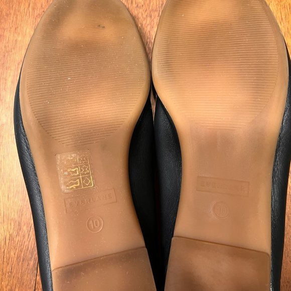 Everlane Day Loafer sz 10 Black flat Career Stretch back minimalist - Picture 4 of 4